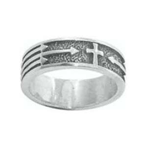  Ring Cross w/Arrows Oxidized Style 814A Sz 6 Everything 