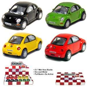  Box of 12 Cars 2½ Die cast VW New Beetle 1/64 Scale 