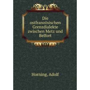   sischen Grenzdialekte zwischen Metz und Belfort Adolf Horning Books