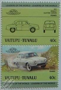Auto 100 Car Stamps 1957 RENAULT DAUPHINE GORDINI  