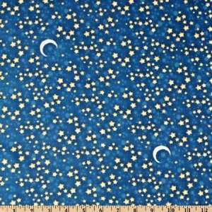  45 Wide Kitty Play Stars Navy Fabric By The Yard: Arts 