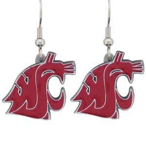   NCAA Dangling Earrings   Washington State Cougars