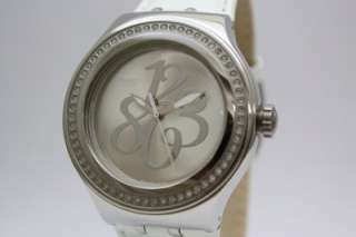 New Swatch Pearly Gloss Women Crystals Watch YNS107  