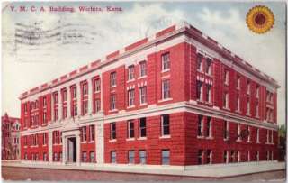 1909 Wichita Kansas YMCA Y.M.C.A. Building Postcard  