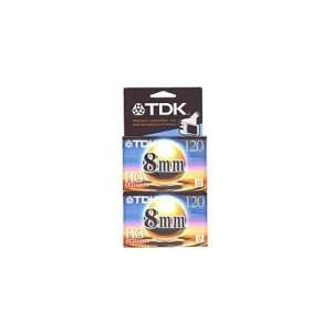  TDK 2 Pack 8MM Extra High Grade Tape (P6120HGL2TG) Camera 