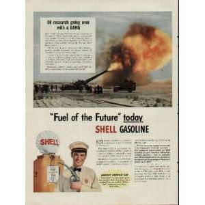   research was going over with a bang! .. 1941 Shell Oil Company Ad