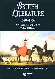 British Literature, 1640 1789 An Anthology, (1405119284), Robert 