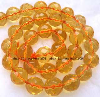 10mm Beautiful Citrine Round Faceted Beads 13   