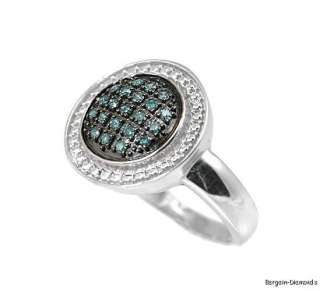 Blue Diamond Ring love promise .20 carat round hip hop urban fashion 