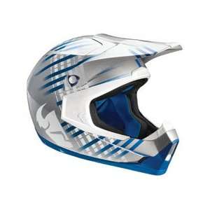   Quadrant Laced Off Road Motorcycle Helmet GRAY/BLUE XL Automotive