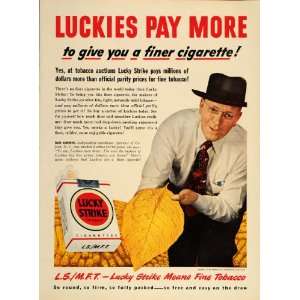  1949 Ad Lucky Strike Cigarettes Dan Currin Tobacco Leaf 