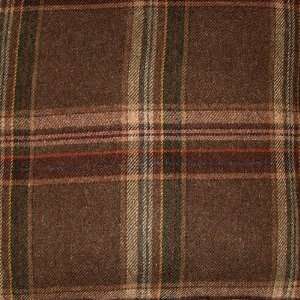   Wool Suiting Montana Plaid Brown Fabric By The Yard Arts, Crafts