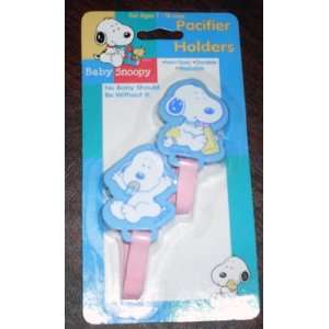   Snoopy Set of 2 Pacifier Holders   Baby Snoopy, Baby Woodstock: Baby