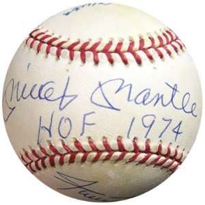 com MLB Hall Of Famers (9 Autos) Autographed AL Baseball Mantle Aaron 