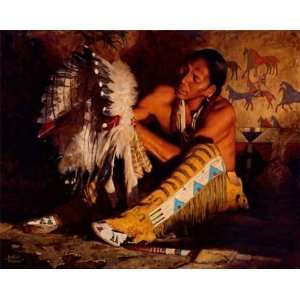  David Mann   Red Feathers Canvas Giclee: Home & Kitchen