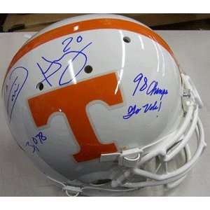  Travis Henry Tennessee Vols Authenic 3Stat Helmet Sports 