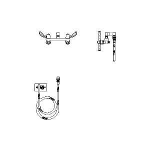  Delta Commercial 28C8072 28T Two Handle 8 Wall Mount Service Sink 