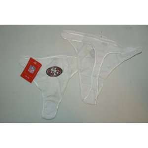   49ers Womens White Thong Underwear Size Medium (6): Sports & Outdoors