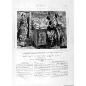  1874 STORY LAW LADY MACALLAN LADIES HOUSE MAN OLD PRINT 