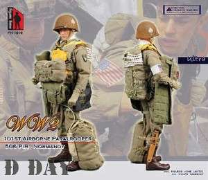 Figure Home 1/6 scale WW2 US 101st Paratrooper 506 PIR. Normandy 