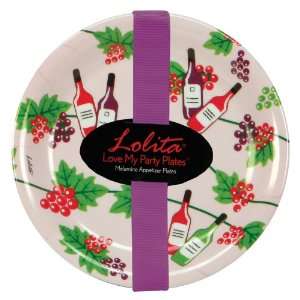 Lolita Love My Party Wine Tasting 7 Inch Melamine Appetizer Plates 