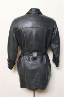 SEXY VINTAGE WOMENS 70S 3/4 LEATHER COAT JACKET XS.  