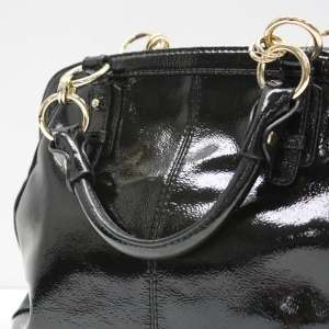 Elliott Lucca Black Patent Leather Handbag New  
