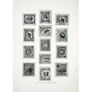 Liberia Africa Postal Postage Mailing Stamp Designs Historic Currency 