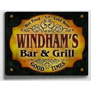  Windhams Bar & Grill 14 x 11 Collectible Stretched 