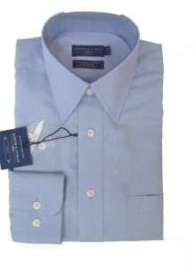 Joseph & Lyman Mens Wrinkle Free Dress Shirt Blue 15.5  