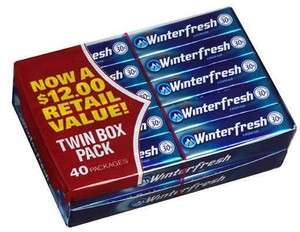 40 packs Wrigleys Winter Fresh WinterFresh Chewing Gum 200 Pieces 