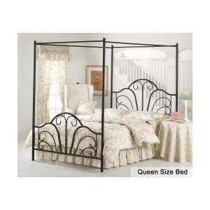  Canopy Bed   Dover Canopy Bed in Textured Black: Home 