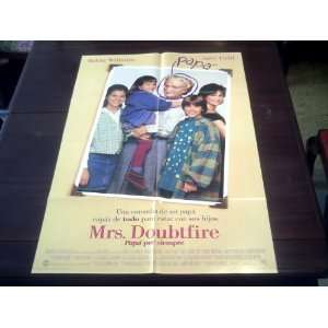 Original Spanish Movie Poster Mrs. Doubtfire Robin Williams Sally 