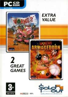 WORMS 2 & WORMS ARMAGEDDON (PC) **NEW/SEALED**  