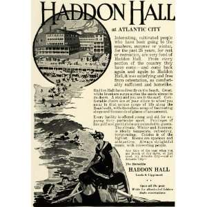  1916 Ad Hadden Hall Beach Ocean Resort Atlantic City New 