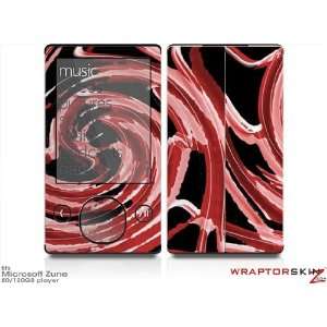  Zune 80/120GB Skin Kit   Alecias Swirl 02 Red plus Free 