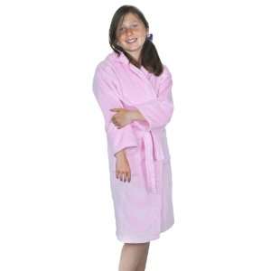  Terry Velour Turkish Robe Bathrobe 100% Cotton, Pink, Large, Age: 7 11