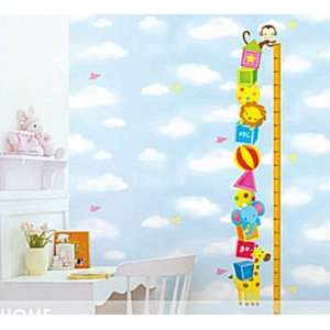   Decor Removable Sticker  Animal Friends Height Measure Growth Chart