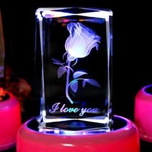  Crystal Rose Music Box with LED Light: Patio, Lawn 