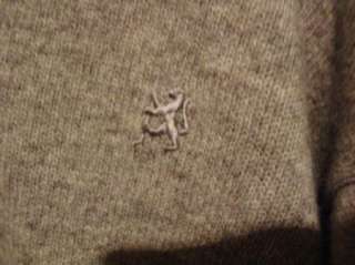 PRINGLE SPORT Scotland Tweedy 100% Wool Gray V Neck Sweater  