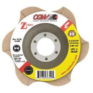 CGW Abrasives 36329 4 1/2 X 7/8 Z 60 T27 Z Thru Flap Disc (10EA/BX 