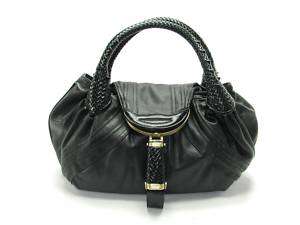 Black Spy Purse Handbag Faux Leather Designer Insp. Bag  