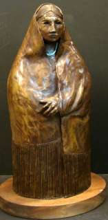 Gorman Pueblo Woman Fantastic Original Bronze Sculpture Art 