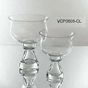  6 x 8 Bowl Glass Vase on Stand   Case of 12: Home 