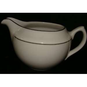  Whole Home By  Gravy Boat White with Gold Trim 