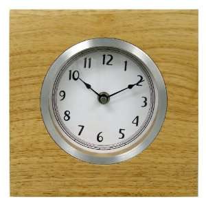  Chaney Instruments 8 Inch Square Wood Butcher Block Clock 