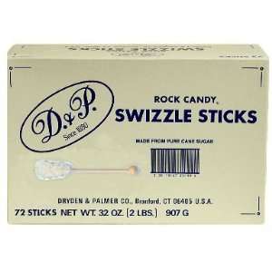 White Rock Candy Swizzle Sticks   72 Grocery & Gourmet Food