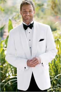 Mens Classic White One Button Shawl Tuxedo Dinner Jacket Prom Wedding 