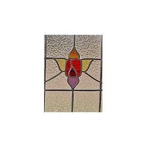  Duo Red Mackintosh Rose Antique Stained Glass: Home 