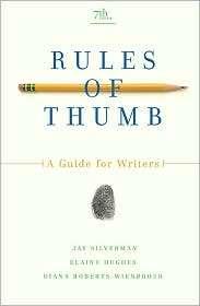 Rules of Thumb A Guide for Writers, (007353319X), Jay Silverman 